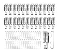 Asyduey 50 Pièces de Clips et D'Entretoises de Toit pour Câble Thermique, Ensemble de Crochets et D'Entretoises de Câble de Givrage en Métal, Clips de Chauffant pour Gouttière Extérieure