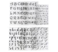 Asyduey 6 Pièces Alphabet Lettre Fondant Timbres Bricolage Cutter Pâtisserie Accessoires pour Biscuit Gâteau Cookie Fondant Gaufrage