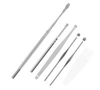 Asyduey 6 PièCes Ensemble de Nettoyage de SéLection D'Oreille Outil de Soins de Santé Nettoyant D'Oreille Dissolvant de Cire D'Oreille Dissolvant de Cire D'Oreille Kit de Curette