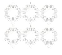 Asyduey 6 PièCes Sublimation Vent Spinner Blancs 3D Wind Spinners Suspendus Wind Spinners pour IntéRieur ExtéRieur Jardin DéCoration 8 Pouces