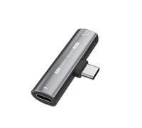 Asyduey Adaptateur pour Écouteurs 2 en 1 USB Type-C vers 3,5 mm PD60W Convertisseur Audio pour Casque à Charge Décodeur Numérique 16 Bits/48 KHz Installation Facile Facile à Utiliser