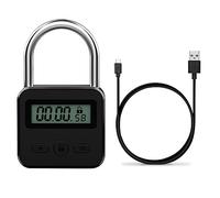 Asyduey Affichage LCD Minuterie Électronique Commutateur USB Rechargeable Minuterie Voyage Électronique Minuterie-Noir