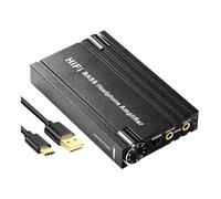 Asyduey Amplificateur de Casque HiFi 16-600Ω Ampli pour Écouteurs Rechargeable + Contrôle du Volume pour Téléphones