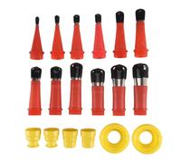 Asyduey Applicateur de Calfeutrage en Silicone en Acier Inoxydable de 18 Pièces Outil de Pointe de Finition avec Base D'Accessoires et Couvercle de Protection