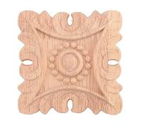 Asyduey Applique Onlay de Coin Sculpté Bois Vintage Non Peint Décoration de Porte de Cabinet de Mur de Meubles de Maison de Fond de Cadre