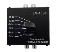 Asyduey Atténuateur Passif Audio Passif, Convertisseur de Signal de Sortie de Ligne de Carte Son, Haut-Parleur, Microphone, Port Micro, Haut Niveau Bas