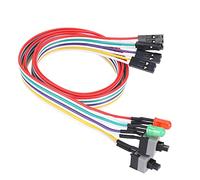 Asyduey ATX PC Computer Motherboard Power Cord 2 Switch sur sur avec LED Light sur/Off/Reset