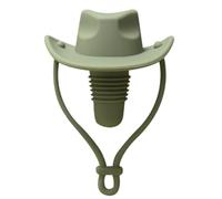 Asyduey Bouchon de Bouteille de Champagne en Forme de Chapeau de Cow-Boy en Silicone pour Vin et Bière, Accessoire de Cuisine et Bar, Vert