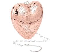 Asyduey Boule Disco Boules Disco en Forme de Coeur Décoration Boule Disco Rétro-Réfléchissante pour Fête, Bar, KTV, Etc. Décor Disco Suspendu