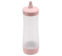 Asyduey Bouteille Compressible Accessoires De Cuisine Distributeur De Condiments A Cruet De Sauce Sauce De Tomate Vinaigre Sauce en Plastique Sauciere Rose + Transparent