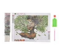 Asyduey Bricolage Diamant Peinture MèRe Arbre Pâte Diamant Broderie Ronde RéSine Diamant Point de Croix Maison DéCoration Murale 30X40 Cm