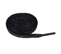 Asyduey brillantes plates 1 paire lacets en Lacet de chaussure noir