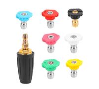 Asyduey Buse Turbo pour Nettoyeur, Buse Rotative et 7 Embouts, Raccord 1/4 Pouce, 4000 PSI