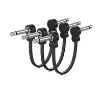 Asyduey Câbles de Patch de Guitare à Angle Droit à 3 Packs, Câble à Pédale Plat, Accessoire Pédale