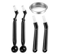 Asyduey Café Kit de Nettoyage pour Machine À Café, Brosse À Café 4 Pièces avec Cuillère et 1 Filtre en Acier Inoxydable de 58 Mm pour Filtre Encastrable en Métal pour Machine À Espresso