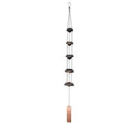 Asyduey Carillon de Vent de Cloche Cloche de Vent de Temple avec 5 Cloches, Carillon de Vent de Feng Shui pour la DéCoration ExtéRieure de Cour IntéRieure Carillon de Vent ComméMoratif