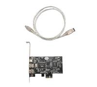 Asyduey Carte ContrôLeur PCI Express X1 PCI-E FireWire 1394A IEEE1394 3 Ports pour Ordinateur de Bureau