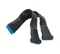 Asyduey Carte MèRe USB 3.0 19PIN Header 1To2 Extension Splitter Cable 19Pin 20Pin Extension Header Adaptateur Cable 15Cm