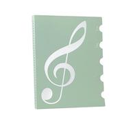 Asyduey Classeur de Partitions/Support pour Partitions, Dossier de Chœur Inscriptible et Détachable, 60 Pages, Convient au Format Lettre A4, Vert