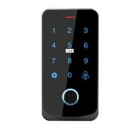Asyduey Clavier de Contrôle D'Accès Tuya APP Télécommande Bluetooth RFID IC M1 Carte Clavier D'Accès par Empreinte Digitale TF9-Tuya Noir