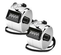 Asyduey Compteur à Main avec Cliquetis 2 Pack, 4 Chiffres Mécaniques pour Coaching et Événements Sportifs