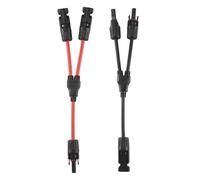 Asyduey Connecteurs de Câble de Branche Solaire Y, Adaptateur Parallèle de Câble Solaire en Paire pour Volet Solaire, Kit D'Outils de Prise de Câble