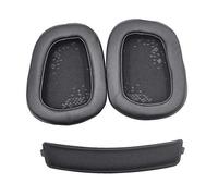 Asyduey Coussinets d'oreille + Bandeau pour G633 G933 Casque de Rechange Cache-Oreilles en Mousse Accessoires Coussin d'oreille