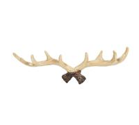 Asyduey Crochets Muraux en Bois de Cerf Vintage - Cintre Mural de 28 Cm, Porte-Manteau, Porte-Clés pour Crochet Mural Décoratif, Facile à Installer et à Utiliser