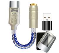 Asyduey CX31993 HiFi Type C vers 3.5 mm Amplificateur de Casque Audio Décodage IEM AMP Adaptateur pour Téléphone Portable en Métal A