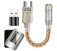 Asyduey CX31993 HiFi Type C vers 3,5mm Amplificateur de Casque Audio Décodeur avec Adaptateur USB B