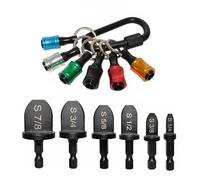 Asyduey de 6 Embouts, Outils de, Outil de Sertissage, Outil D'Extension de Tuyau en Cuivre, avec 6 Porte-Embouts, Porte-Clés