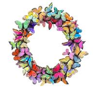 Asyduey Décorations de Pâques, Couronne de Porte, Décoration Murale Papillon, Couronnes Florales Été pour la Décoration Intérieure et Extérieure de, Facile à Utiliser et