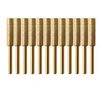 Asyduey Ensemble de 12 Fraises Cylindriques Revêtues de Diamant de 5,5 Mm, de 12 en Pierre pour Affûter les Chaînes de Tronçonneuse, Outils de Meulage de Sculpture et D'Affûtage de Chaîne.