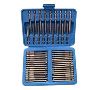 Asyduey Ensemble de 50 Embouts Extra-Longs pour Tournevis de Sécurité de 75 Mm, Comprenant des Embouts Étoile, Hexagonaux, Carrés et à Clef.