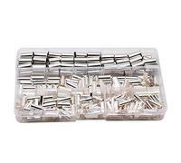 Asyduey Ferrules de Raccord à Sertir en Cuivre, AWG 4,6,8,10 Kit de Bornes D'ExtréMité de Cordon de Broche de Virole de Câble de Virole Non Isolé (240 PièCes SéRies)