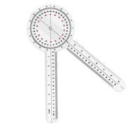 Asyduey GoniomèTre de 12 Pouces, GoniomèTre en Plastique de RèGle D'Angle OrthopéDique Transparente GoniomèTre Spinal à 360 DegréS pour la Mesure Du Corps