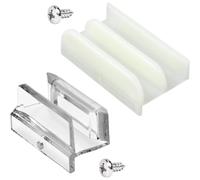 Asyduey Guide de Bas de la Porte de Douche Coulissante avec Vis pour les Portes de Douche en Verre S'Adapte à une Épaisseur de Verre de 1/2 Pouce et 3/8 / 8 Pouces