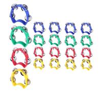 Asyduey Instruments de Musique de Tambourin en Plastique de 20 PièCes, Mini Tambourins Tenus dans la Main, Instruments de Musique de Partie de Rythme de Percussion