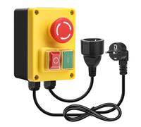 Asyduey Interrupteur de Sécurité avec Arrêt D'Urgence 220 V Monophasé pour les Appareils Électriques et pour les Tables de Fraisage Appareil Eu Plug