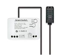 Asyduey Interrupteur Intelligent Tuya Zigbee 1 Gang avec Capteur de Température et D'Humidité, Application Tuya Smart Life, Relais à Contact Sec Passif AC85-250V