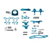 Asyduey Kit D'Accessoires de Modification en MéTal Bras de Suspension Articulation de Direction pour PièCes de Mise à Niveau de Voiture TT02 TT-02 1/10 TéLéCommandéE