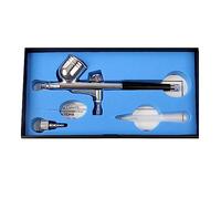 Asyduey Kit D'Aérographe à Double Action Brosses à Air 0,3 mm pour Peinture Ensemble D'Aérographe Électrique pour Modèles de Peinture, Graphiques Automatiques