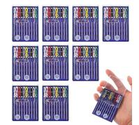 Asyduey Kit de Couture Mini 10 Boîtes, Kit de Couture à Fixation, Kit de Couture de Voyage, Kit D'Aiguilles Pré-Enfilées avec Bouton à Épingle