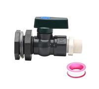 Asyduey Kit de Dérivation de Baril de Pluie en PVC, Kit de de Baril de Pluie de Valve de Baril de Pluie de 3/4 Pouces avec Adaptateur de Raccord de Cloison