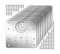 Asyduey Kit de Plaque de Réparation de Charnière D'Armoire, Plaque de de Charnière de Porte de Placard de Cuisine avec Trous, Supports de Fixation Plats, Installation Facile et