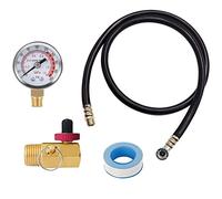 Asyduey Kit de Valve de Réservoir D'Air avec Manomètre, Kit de Réparation de Réservoir D'Air Livré avec Manomètre de 2 Pouces avec 1/8" NPT, Tuyau D'Air de 4 Pieds