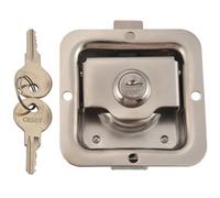 Asyduey La BoîTe à Outils de RV de Camion d'acier Inoxydable Verrouille Le Loquet de PoignéE de Palette de Porte de Remorque Serrures de Palette Antivol avec 2 CléS