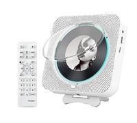 Asyduey Lecteur CD Bluetooth Portable, Lecteur CD Mural, Lecteurs de Musique Audio à Domicile avec TéLéCommande, éCran LCD-Prise UE