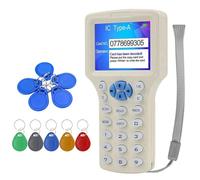 Asyduey Lecteur de Cartes Intelligentes RFID NFC + Duplicateur de Clé RFID 125K 13.56M IC/ID avec 5XCUID/T5577 Porte-Clés. Programmeur de Réplicateur RFID.