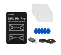 Asyduey Lecteur de Puce Intelligente RFID PM Pro Decoder+5 Cartes XUID+5 Porte-Clés CUID NFC Copyeur de Clé 13,56 MHz 125 KHz Badge Write Token Clone
